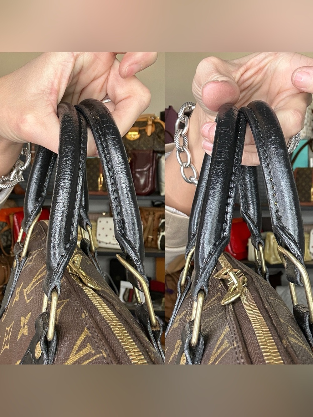 Louis Vuitton Monogram Alma Handbag - Brown/Black PM FL0091 with COA - Picture 7 of 9